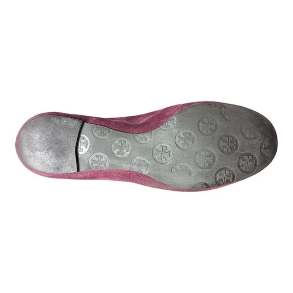 TORY BURCH Reva Maroon Suede Ballet Flats Size 8.5M - Picture 9 of 9